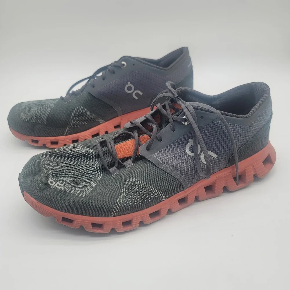 On Cloud CloudTec Running Shoes Gray Red Athletic Sneakers Men's US 10.5